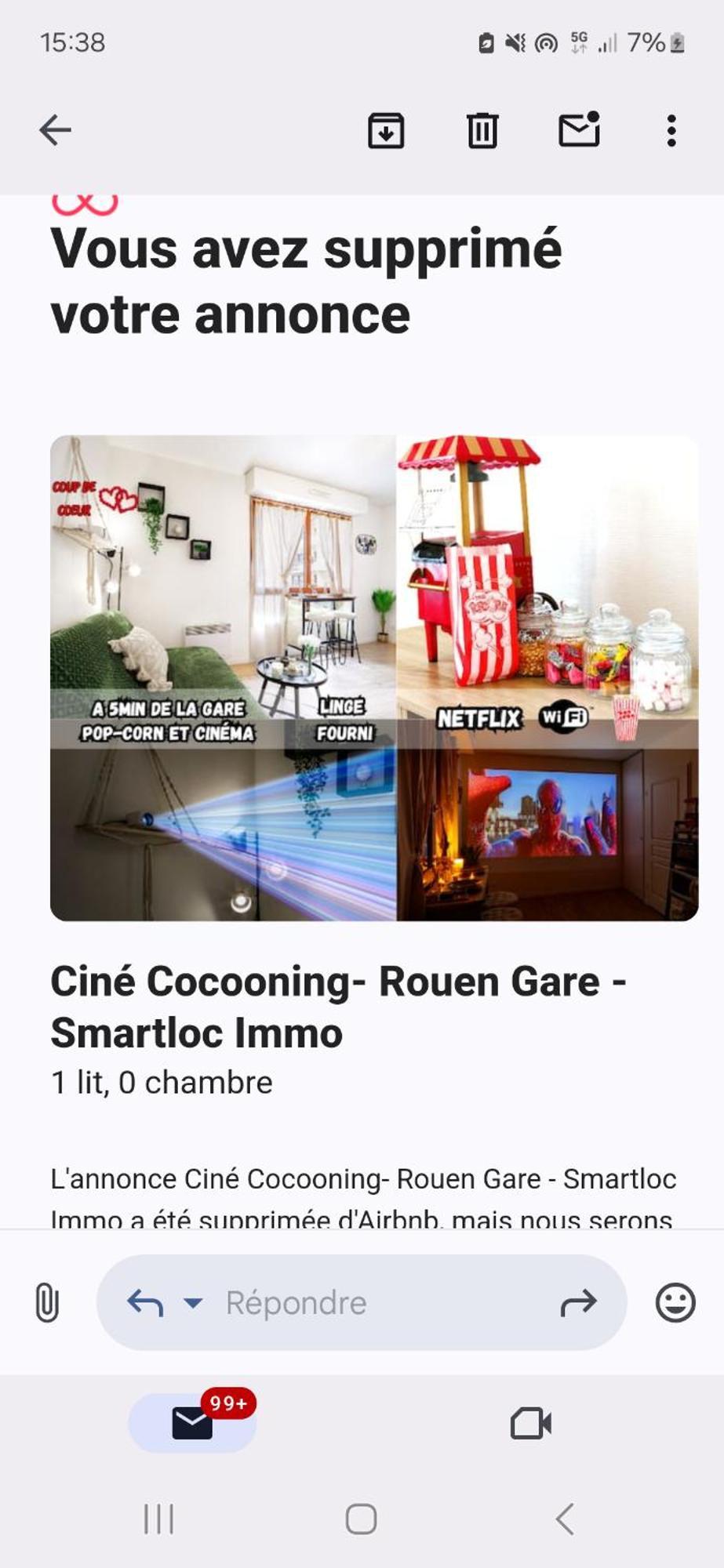 Апартаменты Le Petit Cine - Rouen Gare - Smartloc Immo Экстерьер фото